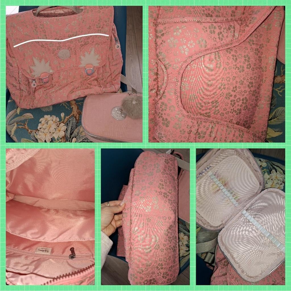 Cartable rose kipling et plumier/ début primaire, Enlèvement ou Envoi
