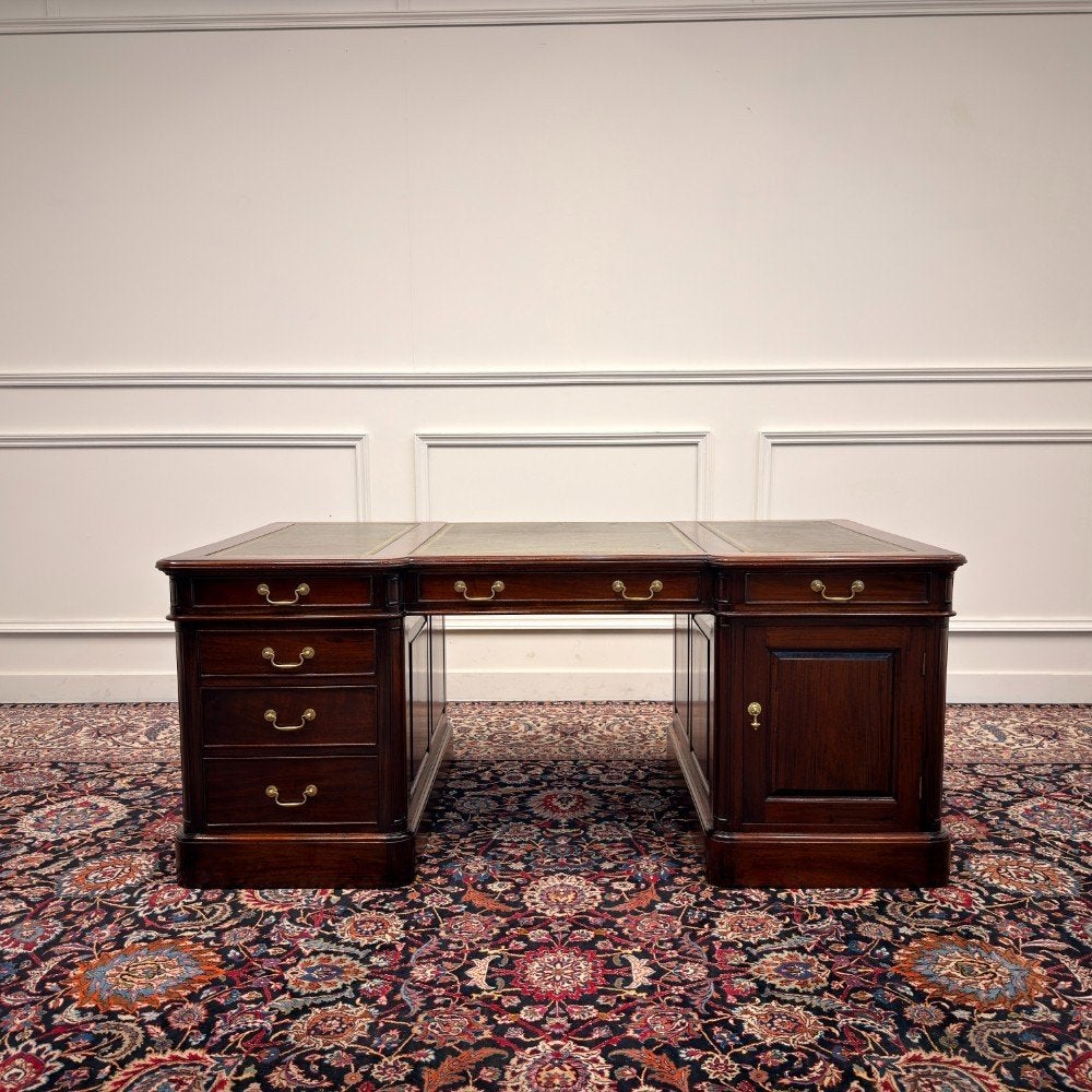 Klassiek Engels Chesterfield Bureau Partnerdesk, Ophalen of Verzenden