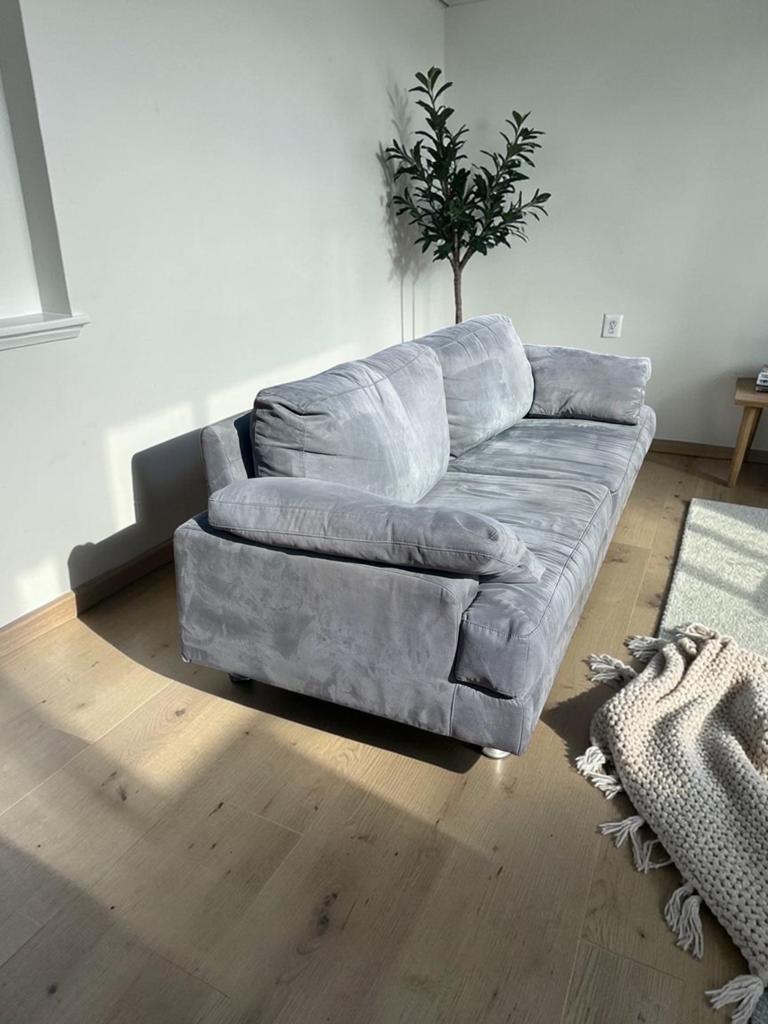 Siège 2 places/chaise/fauteuil/canapé NATUZZI gris moderne, Enlèvement, Utilisé