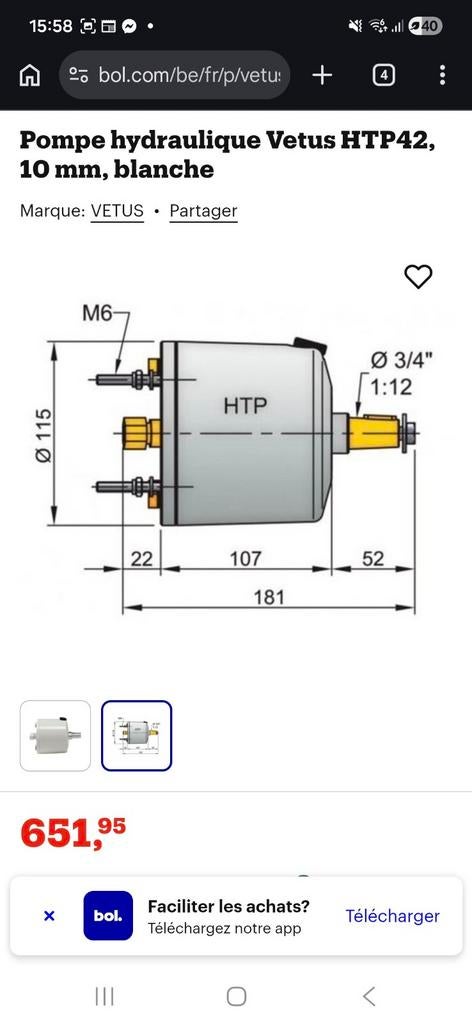 Pompe hydraulique, Enlèvement ou Envoi