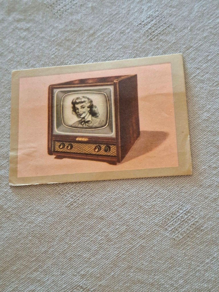 Prentje/Chromo : Televisie / Chocolade Jacques, Gebruikt, Ophalen of Verzenden, 1940 tot 1960, Prent