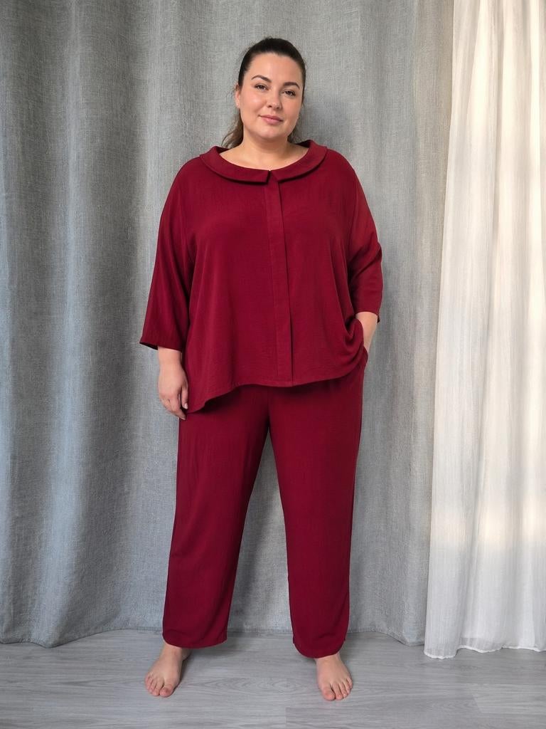Bordeaux dameskostuum 3X, Kleding | Dames, Kostuum of Pak, Overige kleuren, Ophalen of Verzenden, Zo goed als nieuw