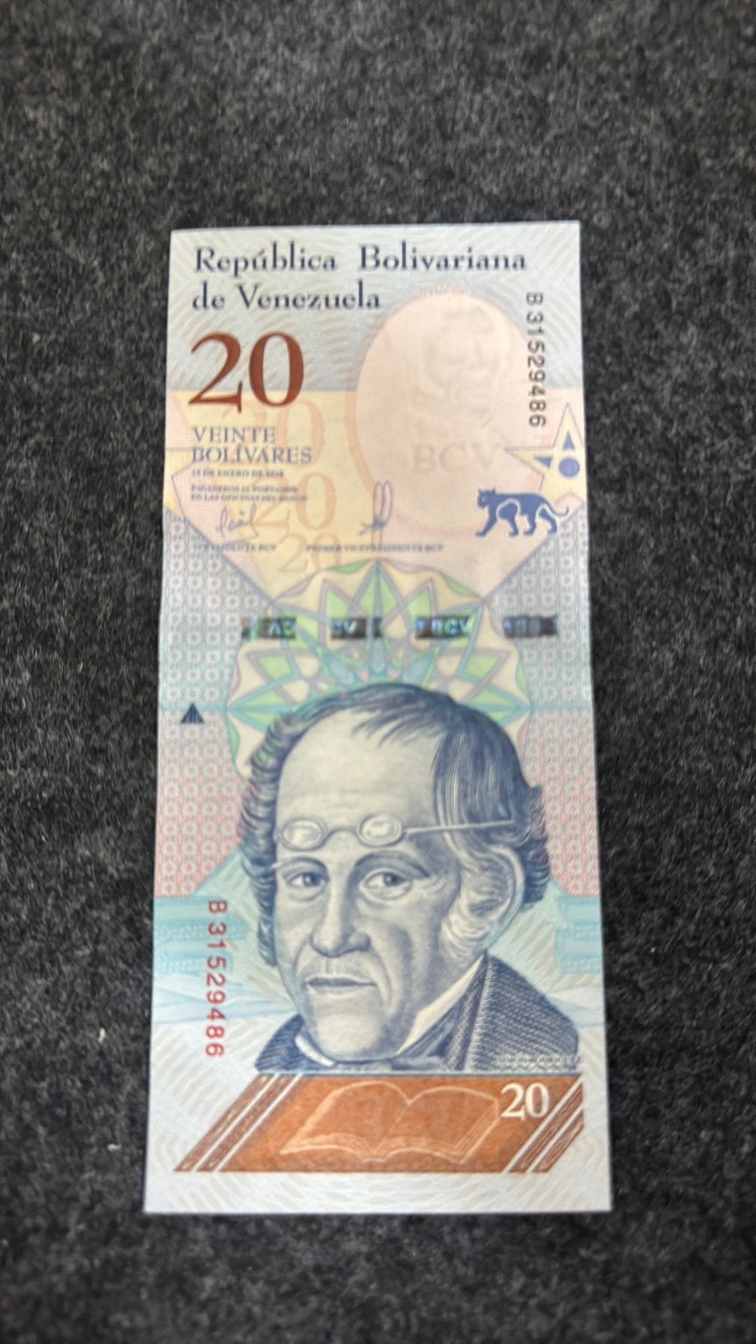 20 bolivares Venezuela UNC, Postzegels en Munten, Bankbiljetten | Amerika, Verzenden