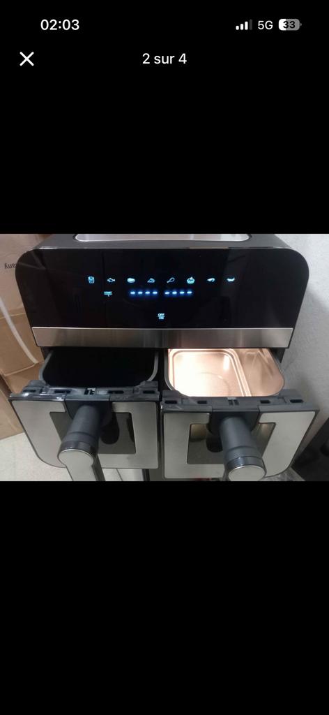 Double air fryer 9litre NEUF livraions offerte, Electroménager, Enlèvement ou Envoi, Comme neuf, Friteuse à air