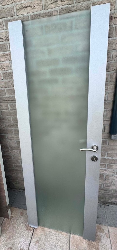 Porte vitrée changement de décor 60€H2m01.5 L73cm +poignée., Bricolage & Construction, Comme neuf, Enlèvement, Vitre comprise