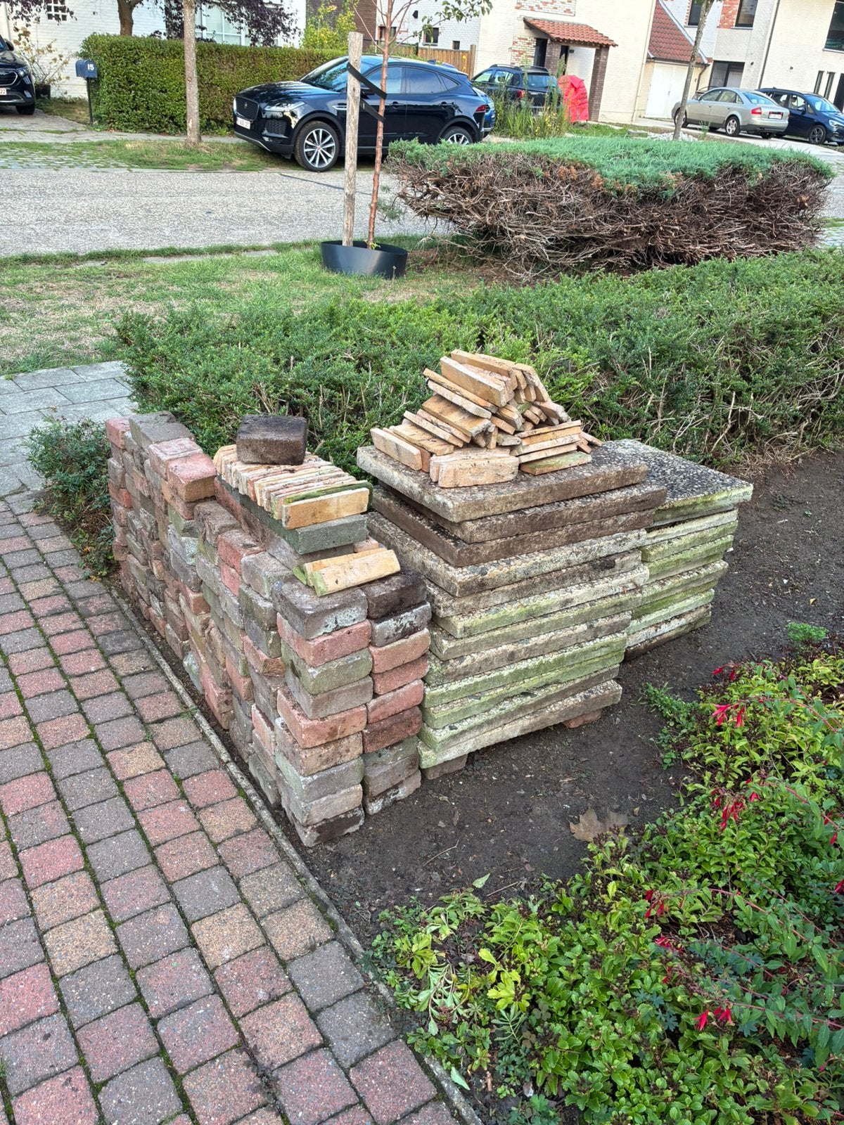 Gratis klinkers en tegels, Tuin en Terras, Ophalen, Gebruikt, Klinkers, 5 tot 10 m²