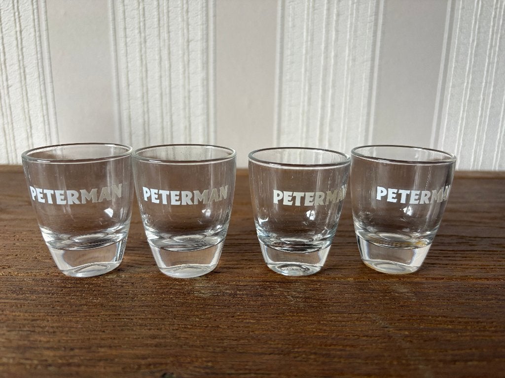 Ensemble de 4 verres à gin Peterman vintage, Enlèvement ou Envoi, Neuf, Verres et Verres à shot
