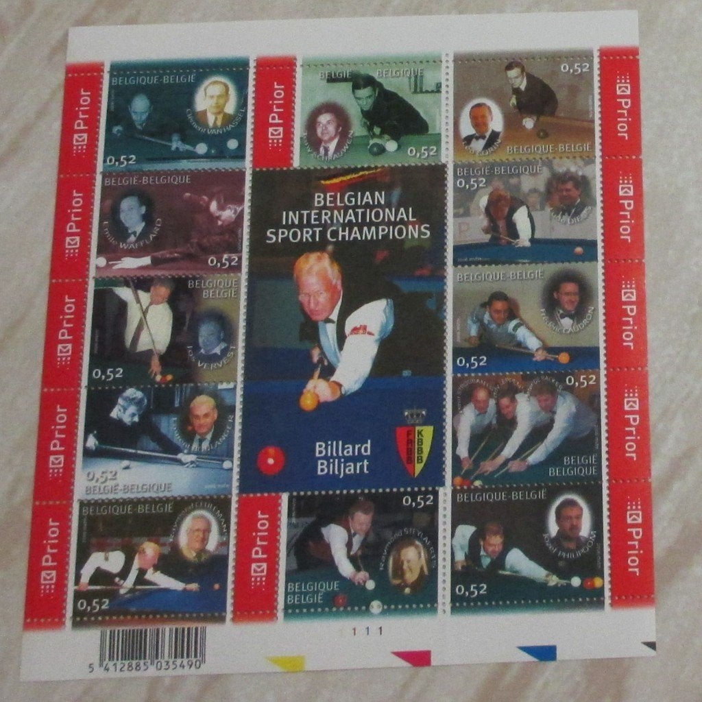 1 blok biljart, Postzegels en Munten, Frankeerzegel, Ophalen of Verzenden, Zonder stempel, Postfris