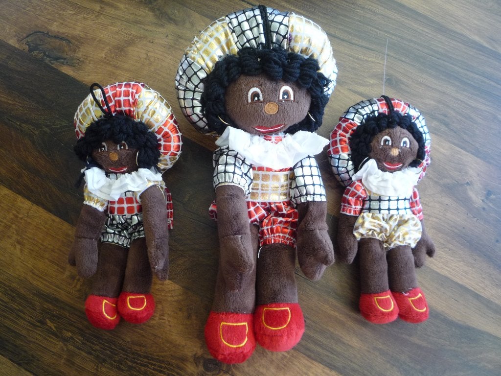 set van 3 zwarte pieten (gebruikt als deco in bakkerij), Diversen, Sinterklaas, Ophalen of Verzenden, Zo goed als nieuw
