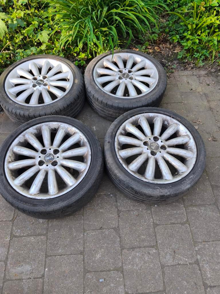 Alu velgen van mini., Auto-onderdelen, Banden en Velgen, Ophalen, Band(en)