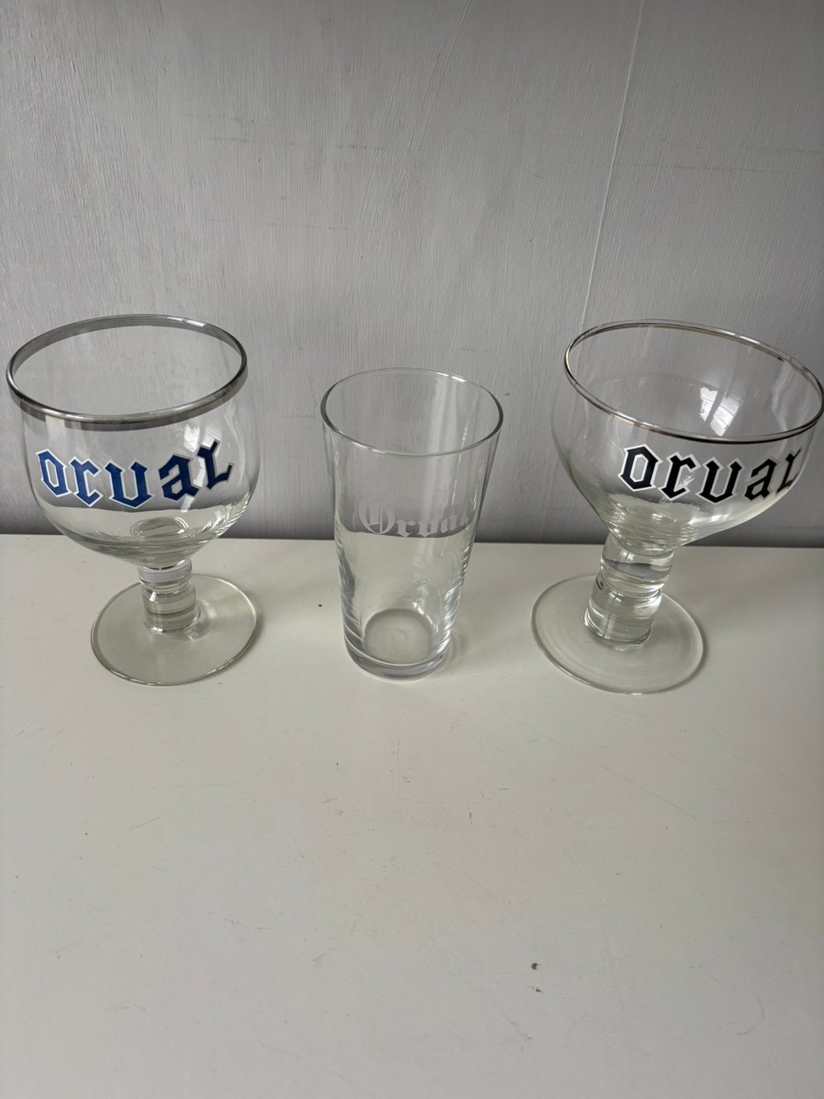 3 ORVAL-glazen, Ophalen of Verzenden, Zo goed als nieuw
