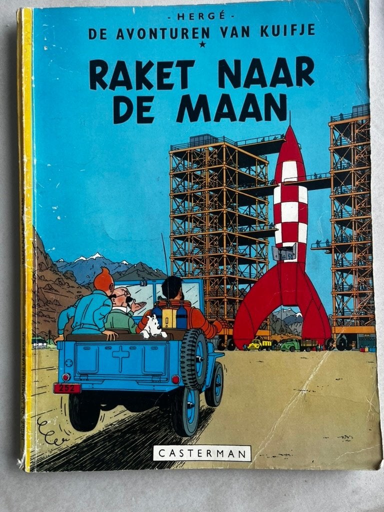 kuifje: raket naar de maan, Enlèvement ou Envoi, Une BD, Utilisé, Hergé