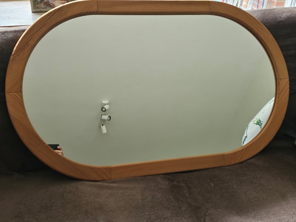 SUPERME MIROIR MURAL, Antiquités & Art, Enlèvement, Ovale, 50 à 100 cm, 100 à 150 cm