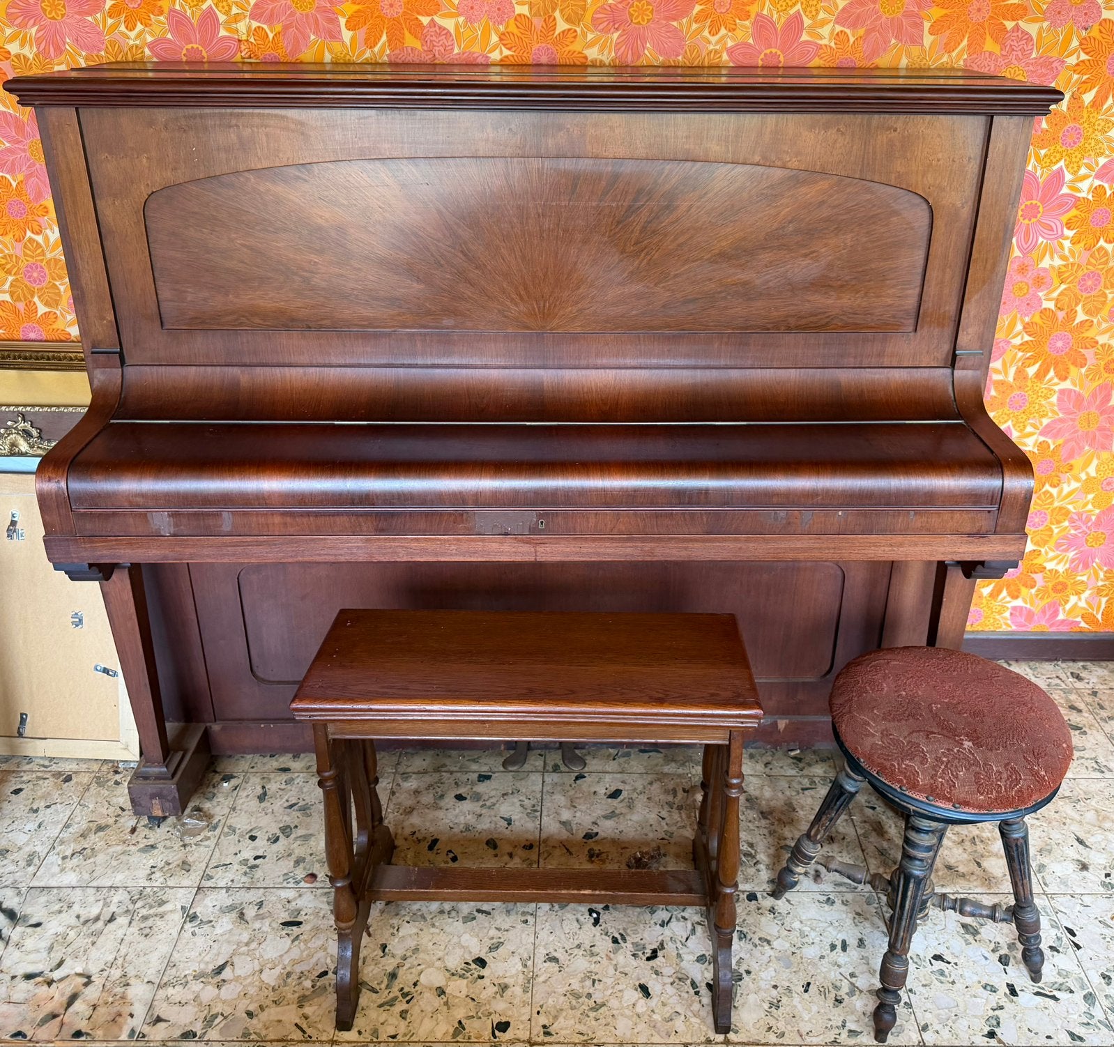 Piano droit Gunther Bruxelles, Muziek en Instrumenten, Piano's, Ophalen, Gebruikt, Bruin, Piano