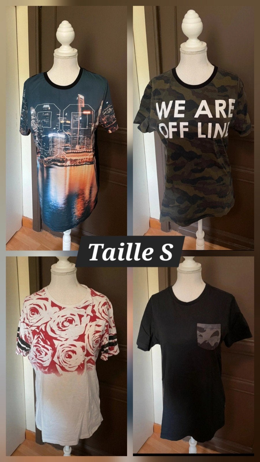 Set van 4 T-shirts voor heren maat S - Cool Cat - Zeer goede, Kleding | Dames, Wit, Ophalen of Verzenden, Coolcat, Korte mouw