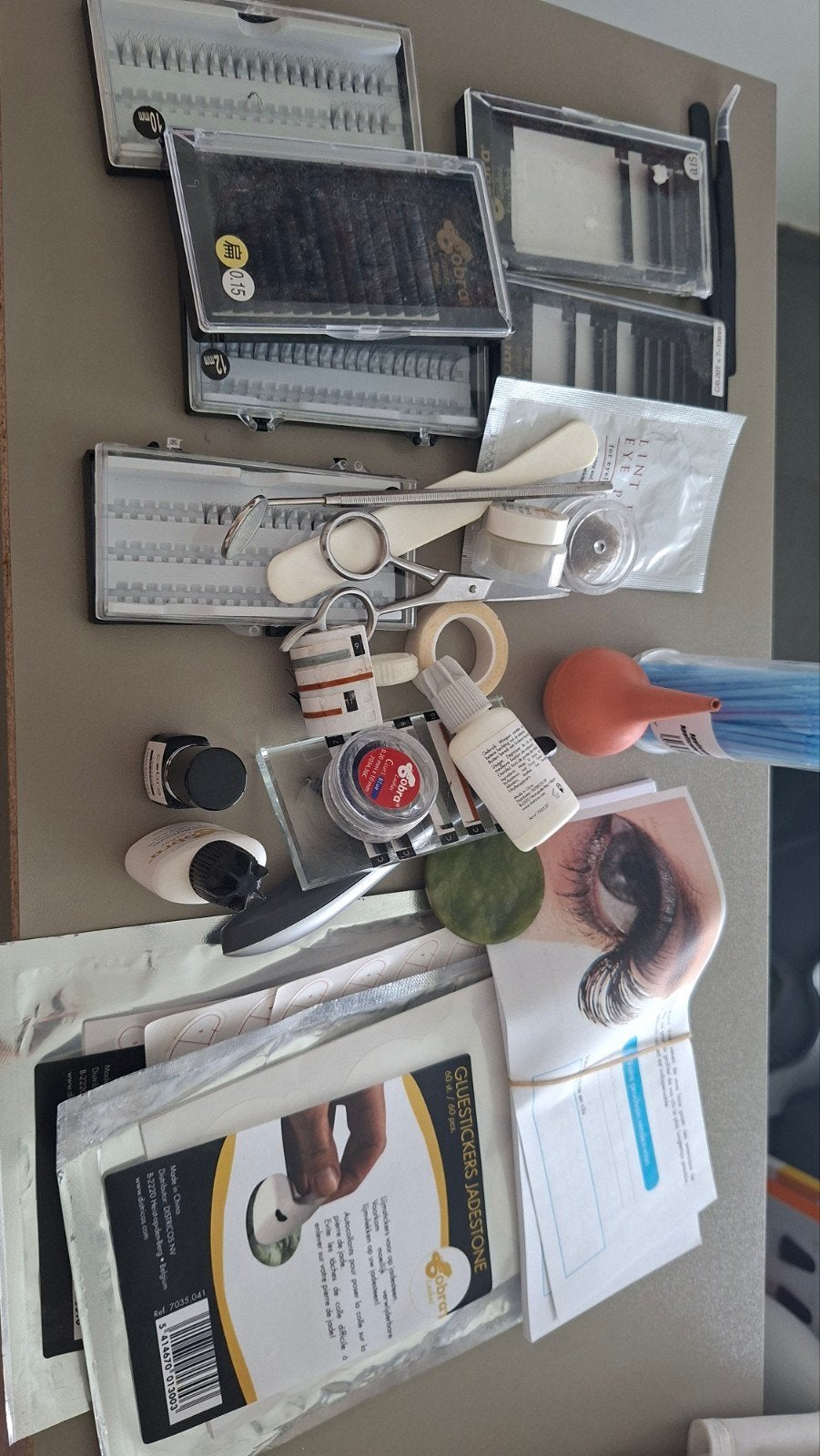 Wimper extentions, Ophalen
