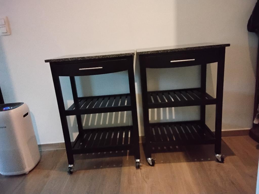 Trolley voor keuken, Huis en Inrichting, Keuken | Keukenelementen, Ophalen, Zwart, 50 tot 100 cm, Zo goed als nieuw