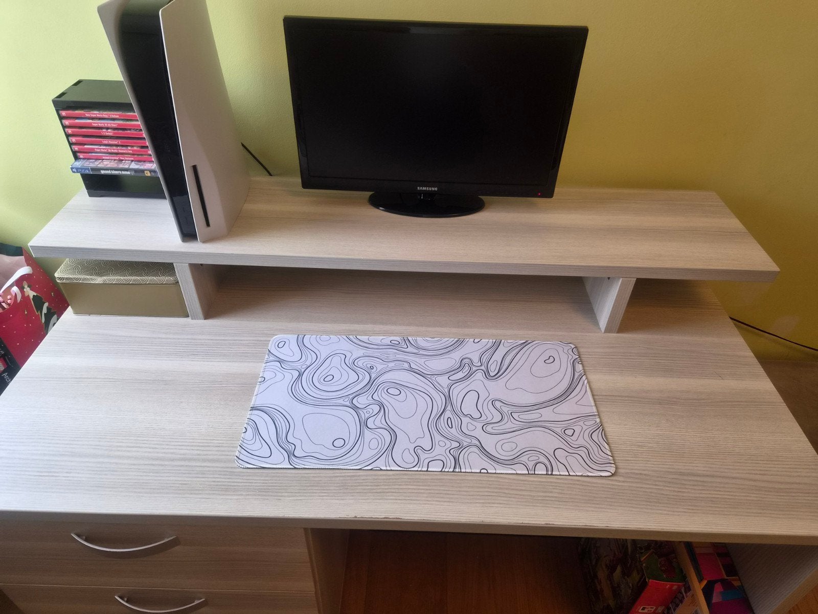 Buraeu tafel met 3 lade schuifdeur., Maison & Meubles, Bureaux, Bureau d'ordinateur, 74 cm, Autres matériaux, Enlèvement