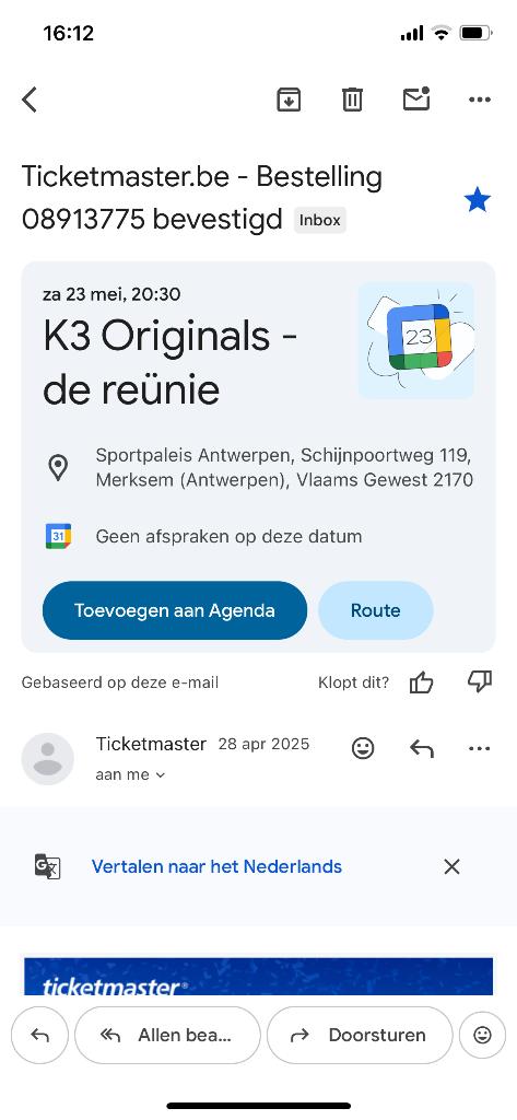 K3 tickets 23 mei, Tickets en Kaartjes, Concerten | Pop, Drie personen of meer, Mei