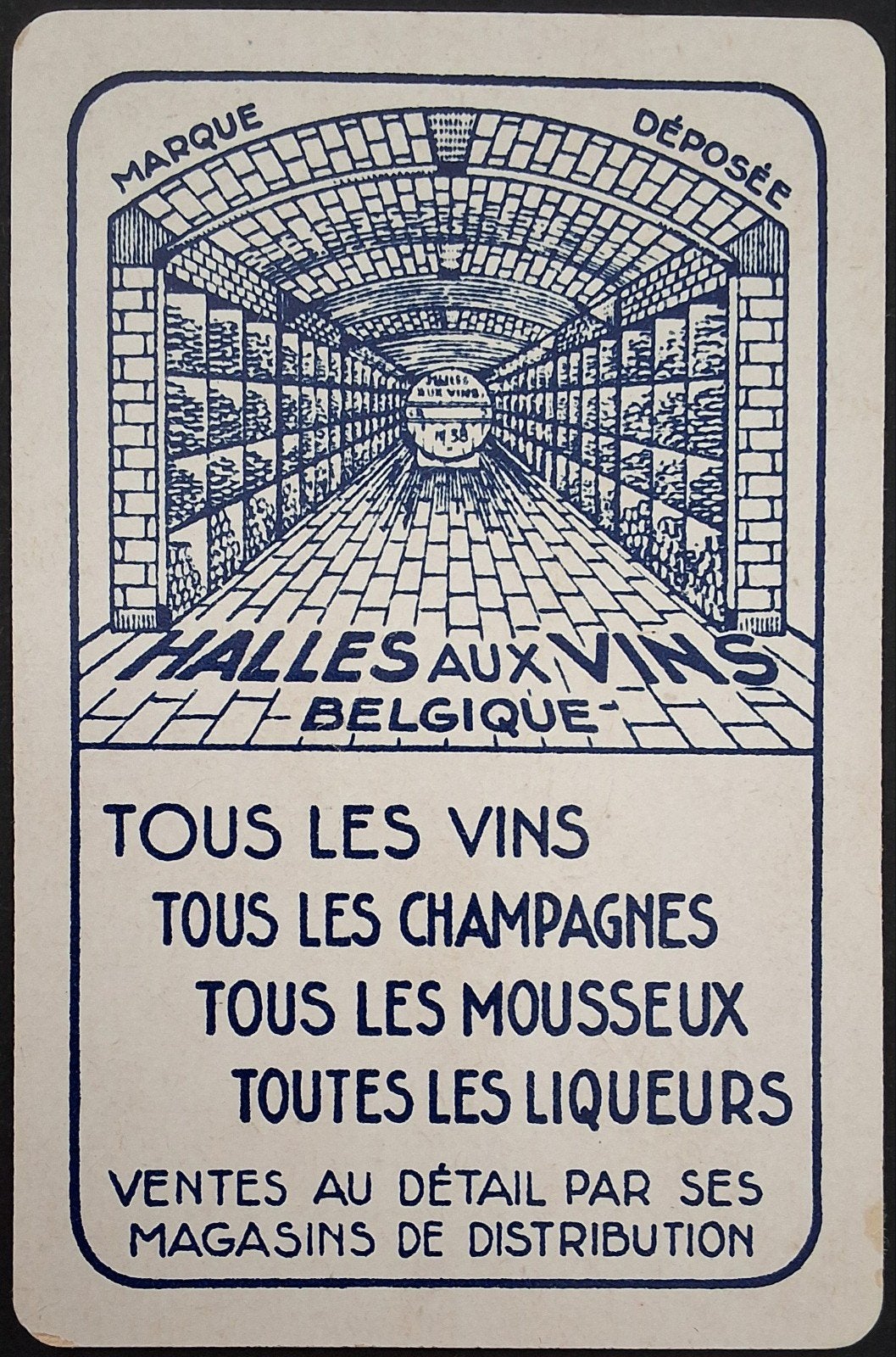 1 Speelkaart  Halles aux Vins, Ophalen of Verzenden
