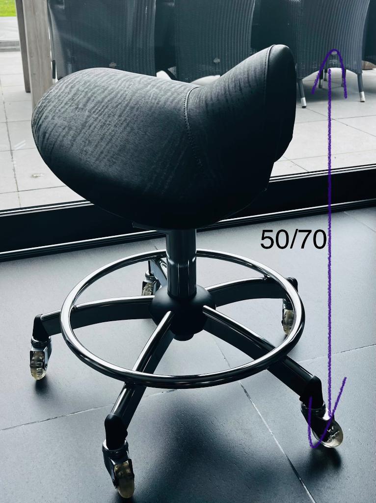 Tabouret/zadelkruk verstelbaar, Enlèvement, Réglable en hauteur, Comme neuf, Plastique