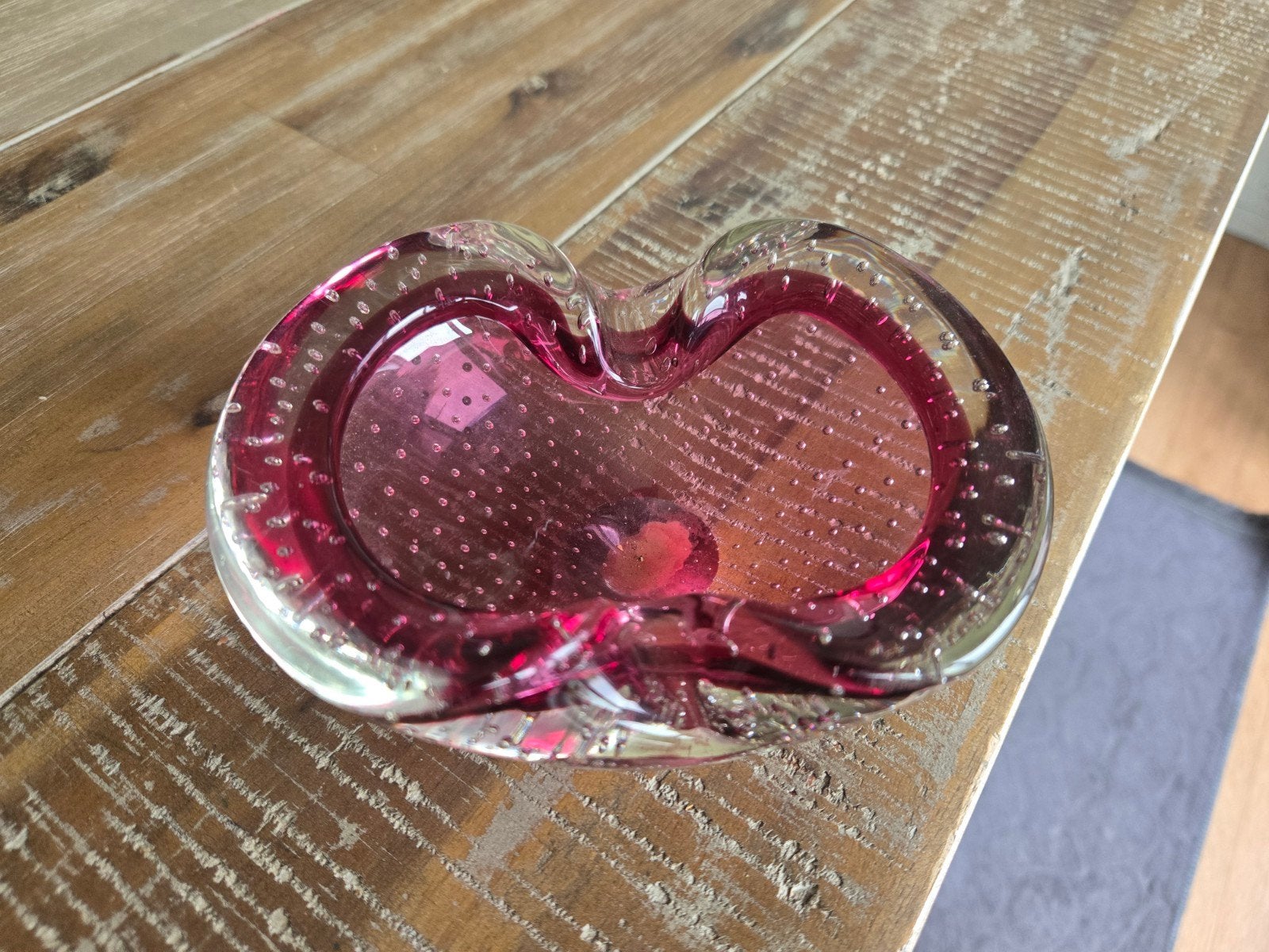 vintage roze murano schaal, Ophalen of Verzenden, Schaal
