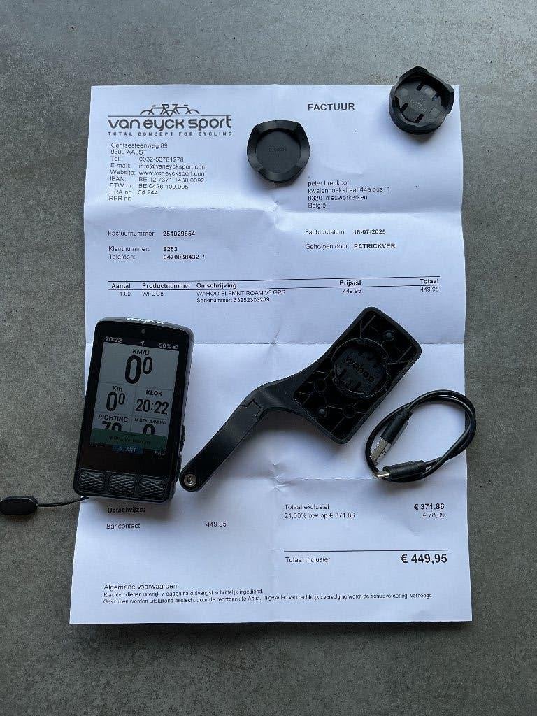 Wahoo element roaming V3, Ophalen, GPS, Gebruikt