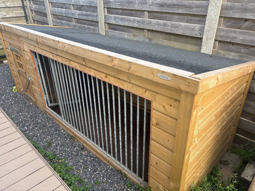 Hondenhok zo goed als nieuw, Dieren en Toebehoren, Hondenhokken, Ophalen, 110 cm of meer, 100 cm of meer, Hondenhok