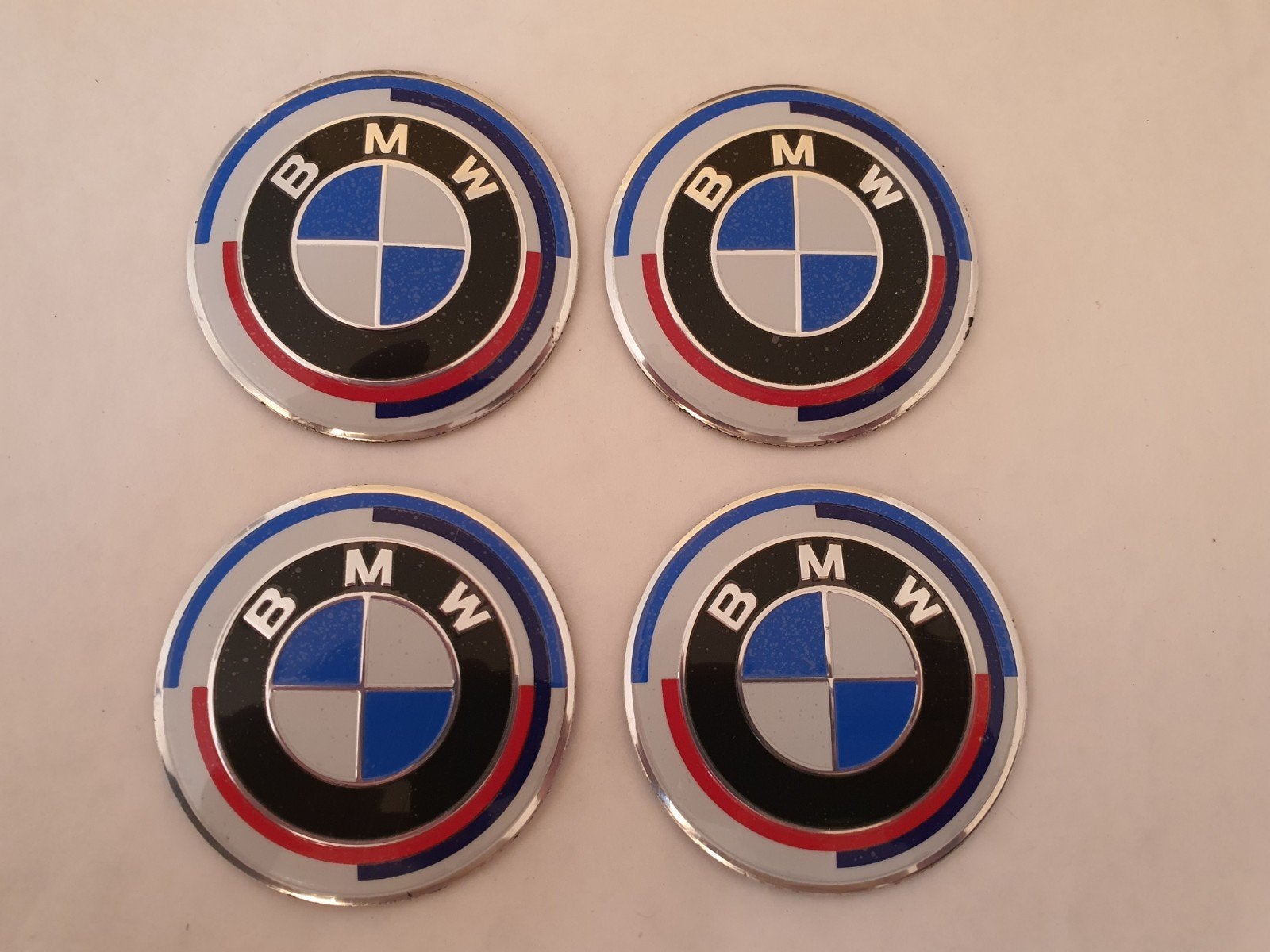 Bmw naafdoppen stickers 50 jaar editie style diameter 56 mm, Ophalen of Verzenden
