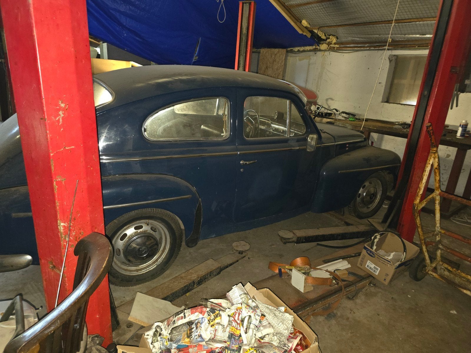 Volvo 544 1964 Blauw, Auto's, Volvo, Bedrijf, Benzine, Euro 1, Coupé, 3 deurs, Handgeschakeld, Blauw, Zwart, Leder, Voorwielaandrijving