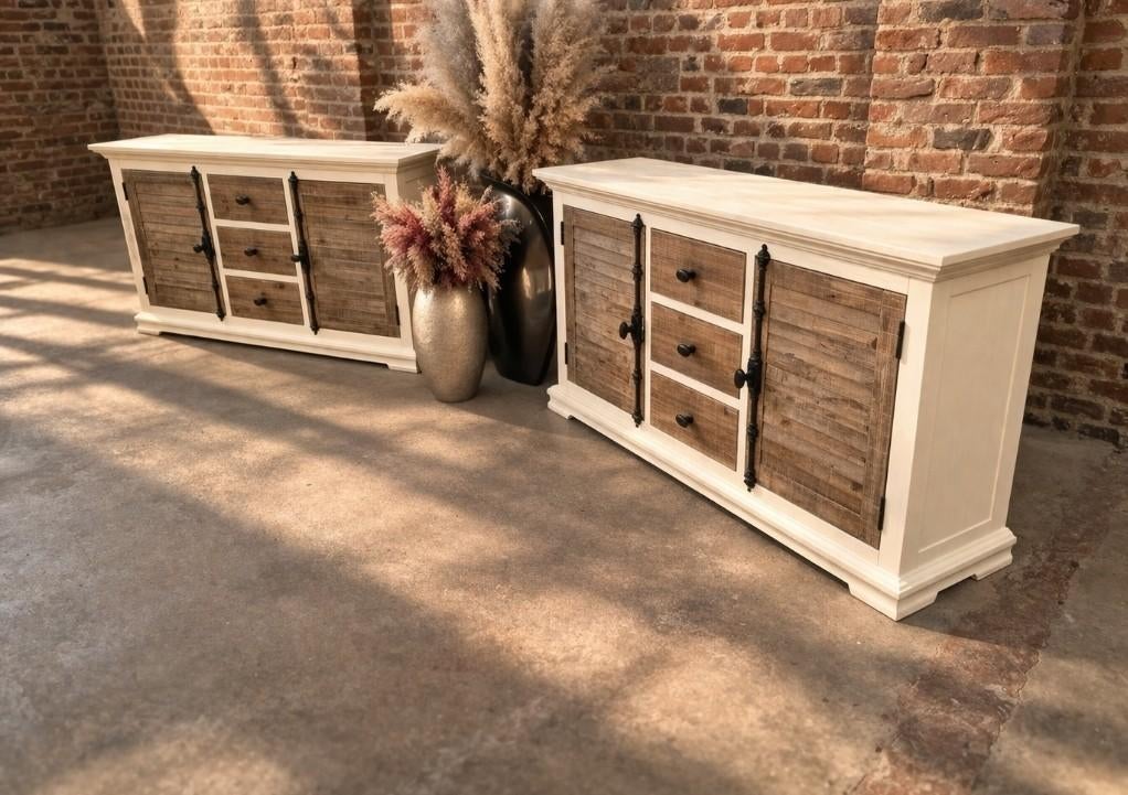 1 Massief houten dressoir art:90/26,2+3, Huis en Inrichting, Ophalen, Met deur(en), 150 tot 200 cm, Belgie