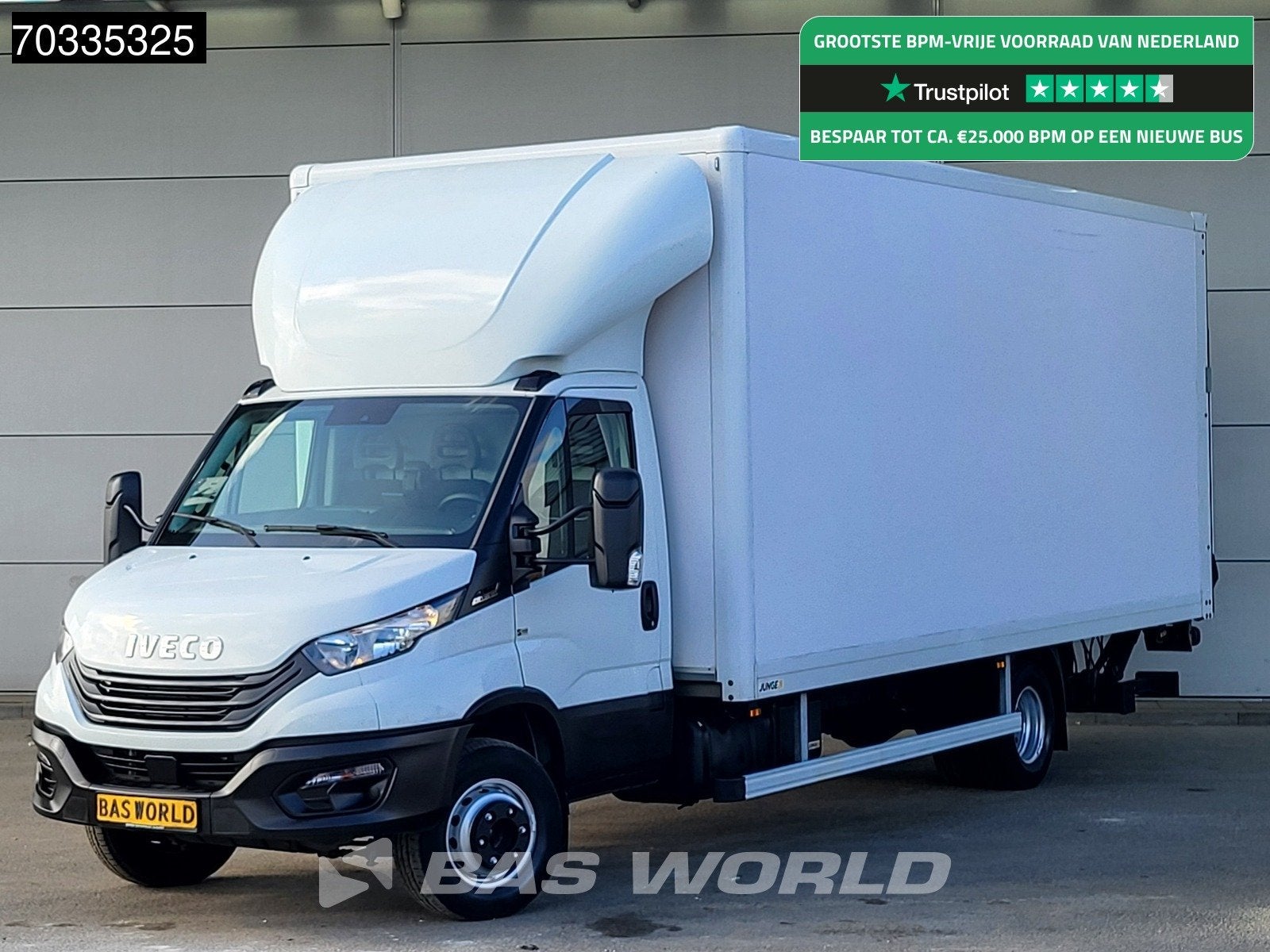 Iveco Daily 72C21 3.0L Automaat 1000KG Laadklep Dubbellucht, Auto's, Stof, Gebruikt, Euro 6, 4 cilinders