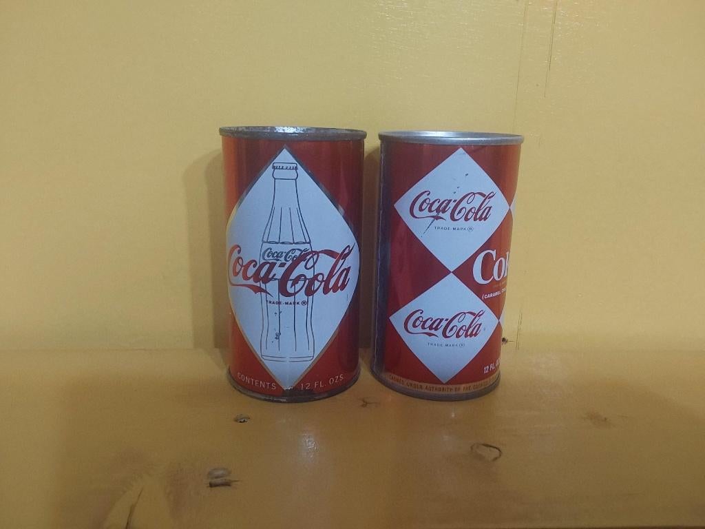 Coca Cola 2 stuks diamond Cans 1960, Verzamelen, Ophalen of Verzenden