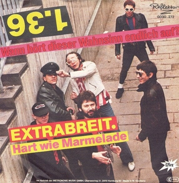 7" Extrabreit.  – Hart Wie Marmelade / 1.36, Gebruikt, 7 inch, Ophalen of Verzenden, Rock en Metal