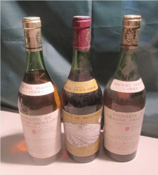 3x Vins du Jura - Henri Maire 1632 domaine de Montfort, Collections, Vins, Comme neuf, Vin rouge, France, Pleine, Enlèvement ou Envoi