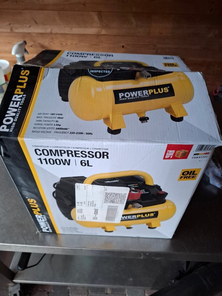 LUCHTCOMPRESSOR, Moins de 25 litres, Moins de 200 litres/min, Comme neuf, Enlèvement