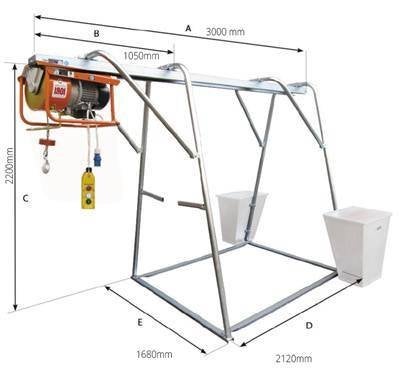 Monte charge  construction avec moteur électrique : 750 €, Ophalen, Nieuw, Elektrisch, Gereedschap of Accessoires