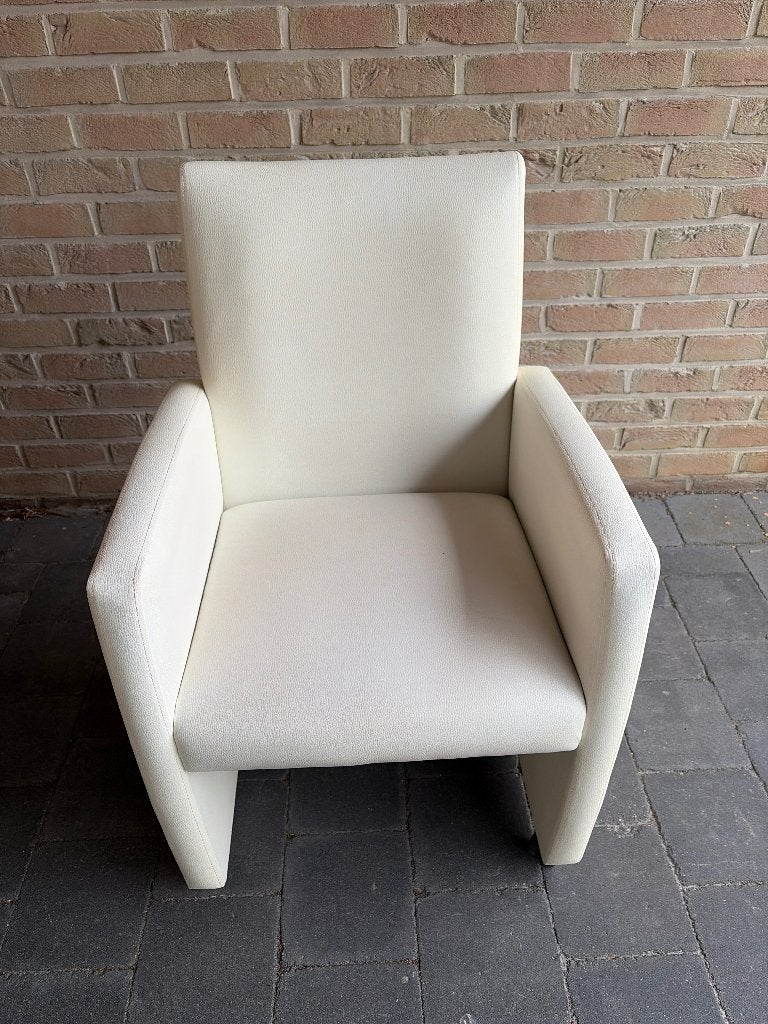 6 witte eetkamer fauteuils op wieltjes gratis af te halen, Huis en Inrichting, Ophalen, Zo goed als nieuw, Modern, 4 tot 6 stoelen