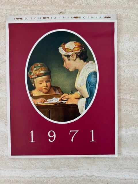 Nieuwe kalender 1971  "SCHMETZ" (nr4987), Ophalen of Verzenden, Overige typen