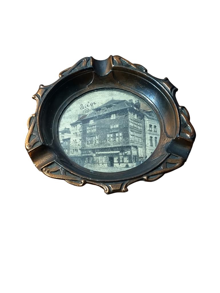 Cendrier photo Liège diamètre 14cm vintage, Antiquités & Art, Enlèvement
