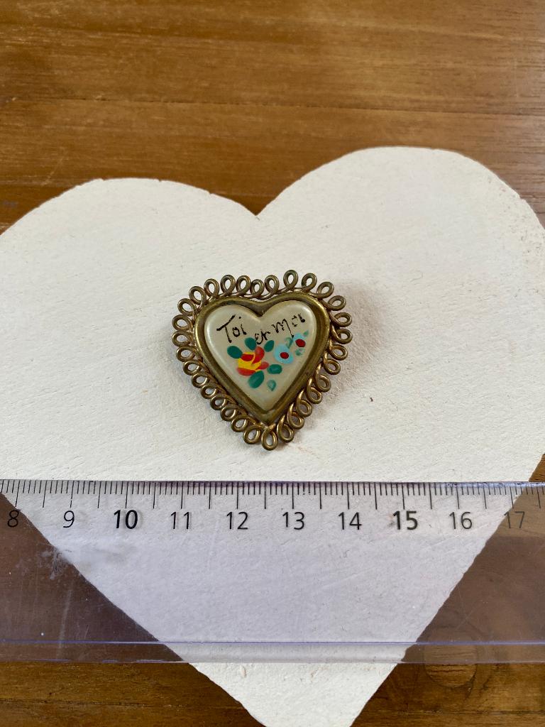 Ancienne Broche en coeur, Enlèvement ou Envoi, Utilisé