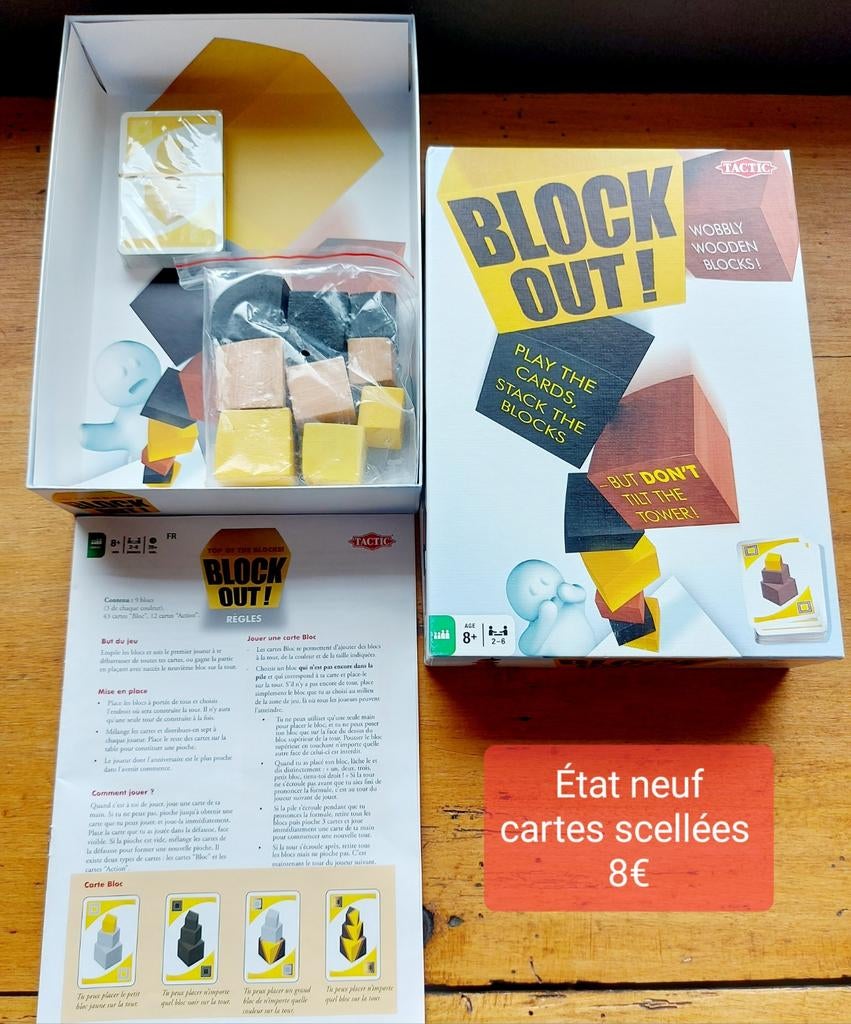 Jeu d'équilibre Block out!, Kinderen en Baby's, Speelgoed | Educatief en Creatief, Nieuw, Bouwen, Ophalen