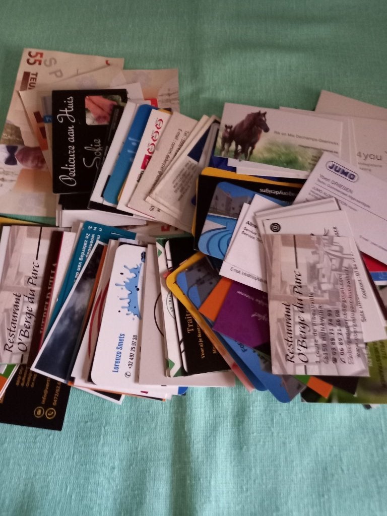 Visitekaartjes/ Adres kaartjes 100 stuks voor 2 euro, Collections, Cartes de naissance & Cartes de visite, Carte de visite, Enlèvement