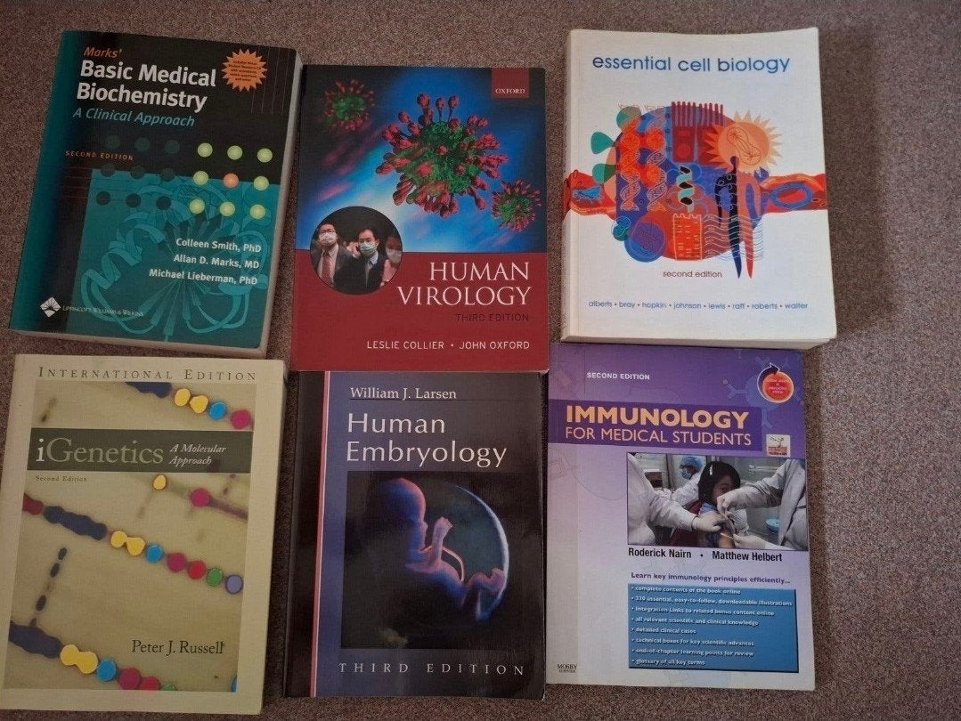6 studie handboeken biomedische/biologie/chemie, Enlèvement, Biologie