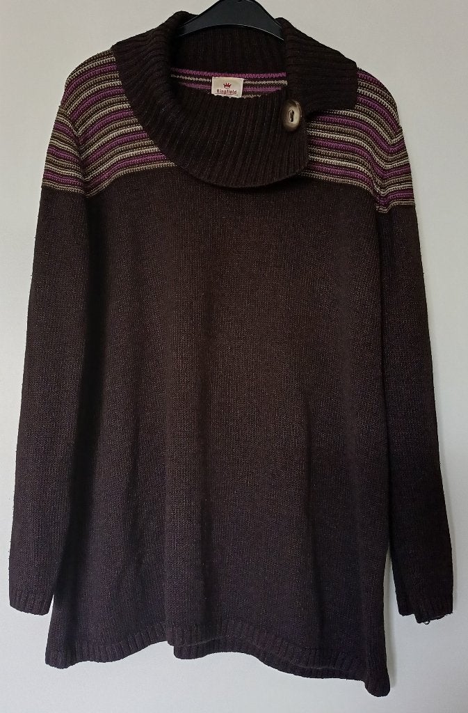 donkerbruine trui, Kleding | Dames, Bruin, Maat 46/48 (XL) of groter, Ophalen of Verzenden, Kingfield