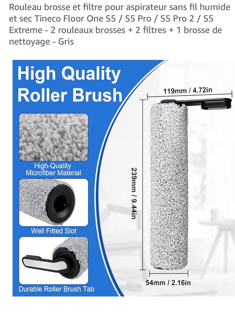 2 brosses +2 filtres pour Tineco, Enlèvement, Neuf, Autre
