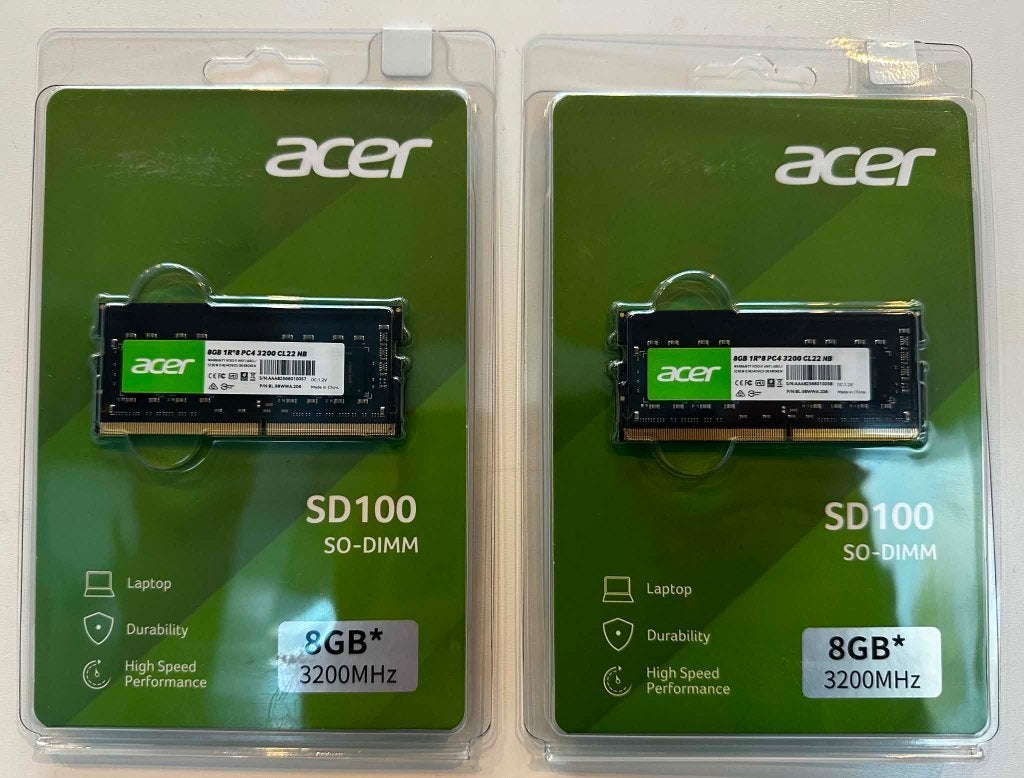 Kit RAM DDR4 Laptop Acer SD100 - 16 Go 2x 8 Go 3200 MHz, Informatique & Logiciels, Enlèvement ou Envoi, DDR4, Laptop