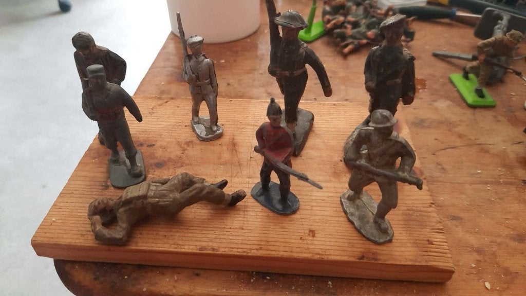 antieke soldaatjes, Verzamelen, Poppetjes en Figuurtjes, Ophalen of Verzenden, Gebruikt