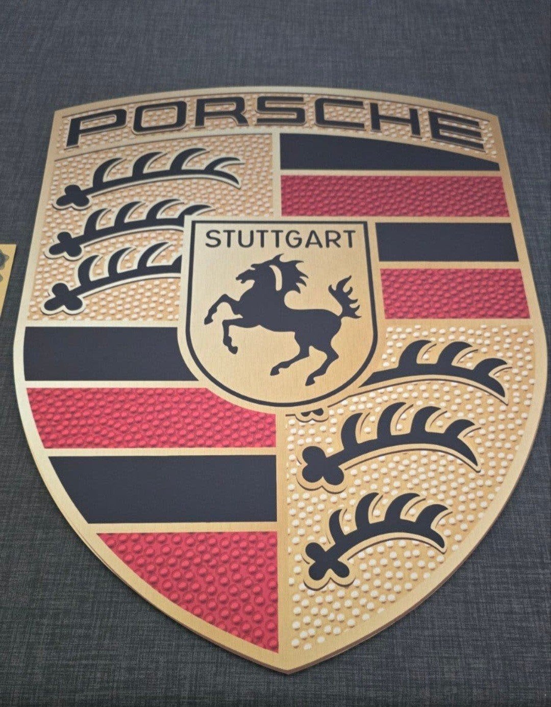 porsche reclamebord met certificaat, Ophalen of Verzenden, Zo goed als nieuw, Reclamebord