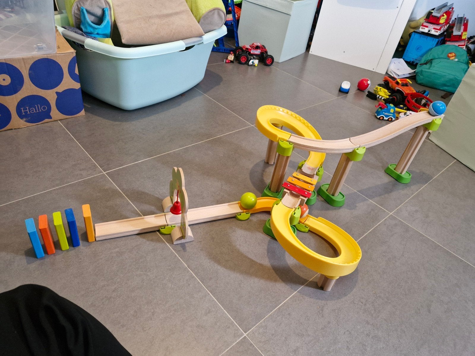 kullerbü knikkerbaan 2 bochten, Kinderen en Baby's, Ophalen of Verzenden, Zo goed als nieuw